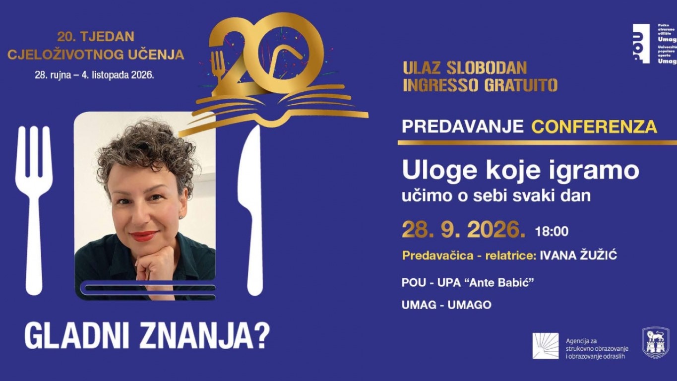 Umag: 20. Tjedan cjeloživotnog učenja u Učilištu započinje predavanjem Ivane Žužić